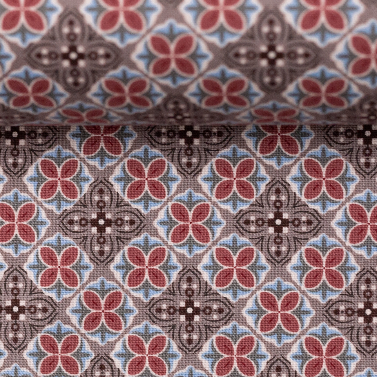 2021 Swafing Baumwolle Webware - Julia - Blütenornament - Schlamm