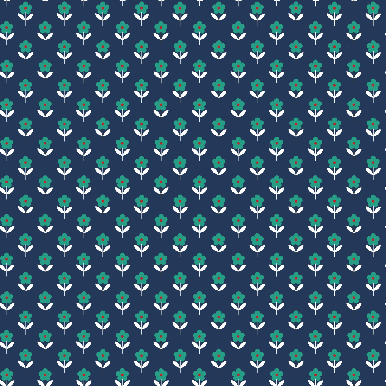 Baumwolle Fiona Hewitt - POPLIN - RASPBERRY FLOWER - Blau