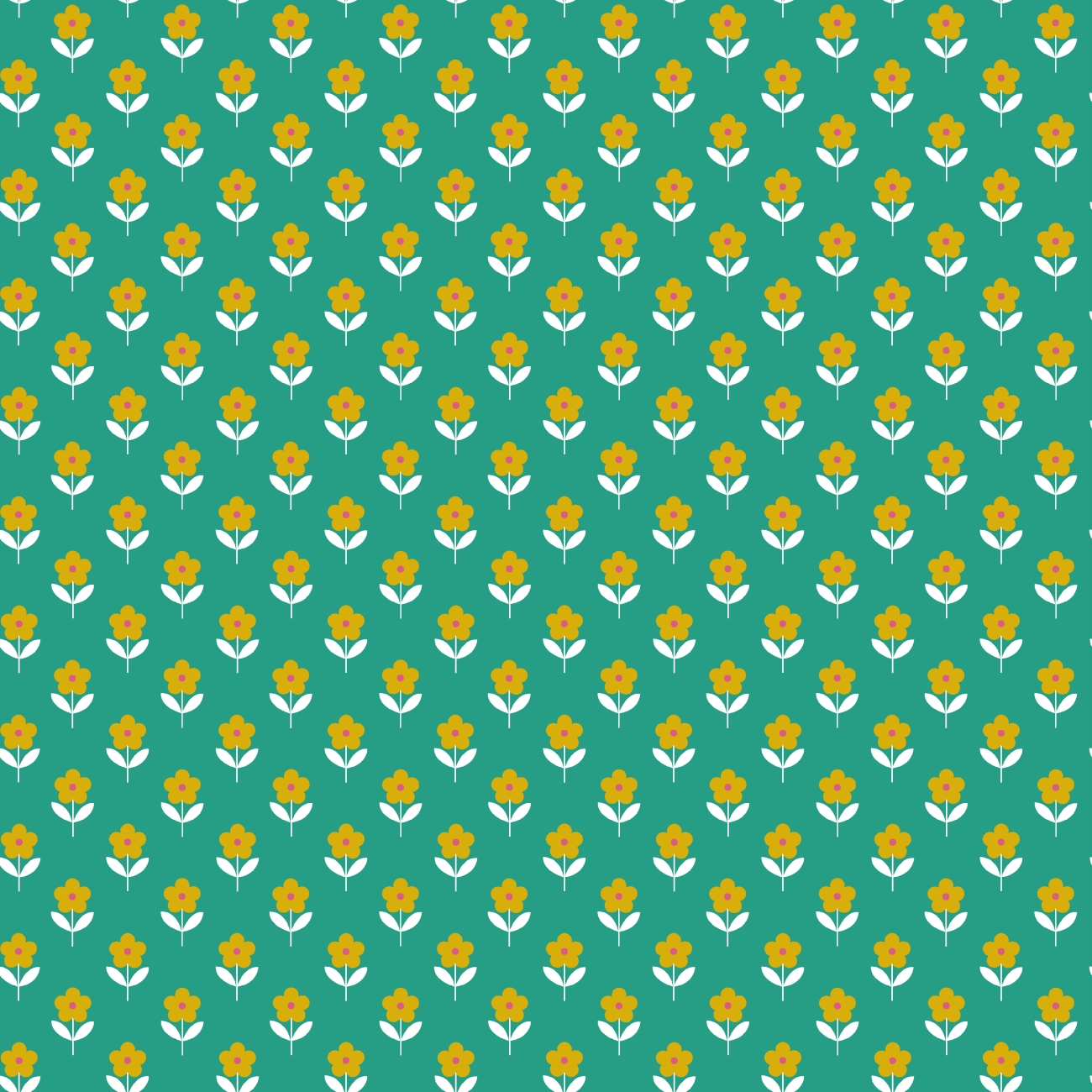 Baumwolle Fiona Hewitt - POPLIN - RASPBERRY FLOWER - Teal