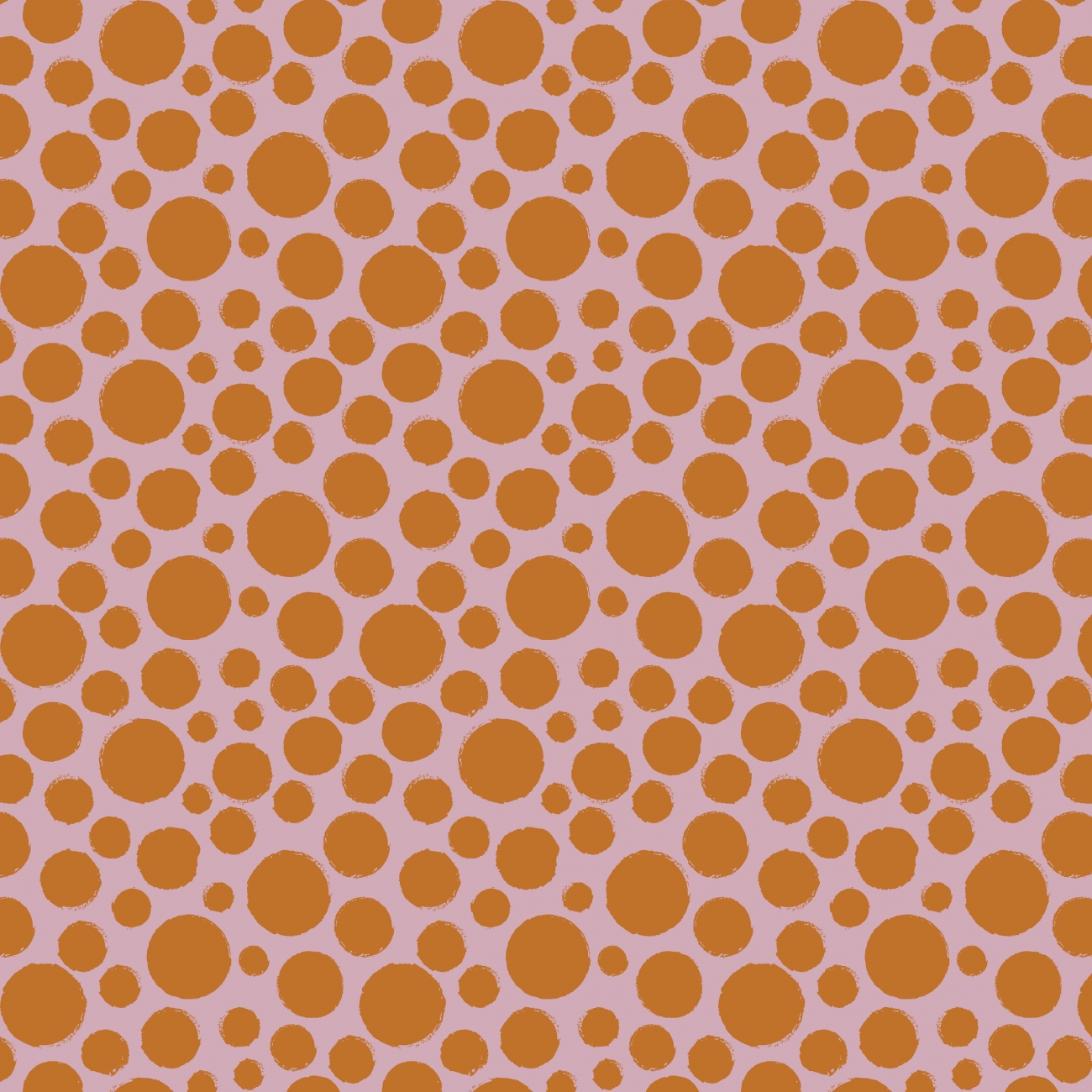 Baumwolle Popeline - Big Dots - Orange - 10m Ballen