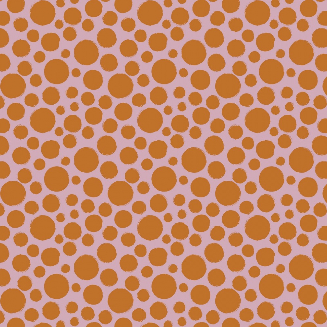 Baumwolle Popeline - Big Dots - Orange - 10m Ballen