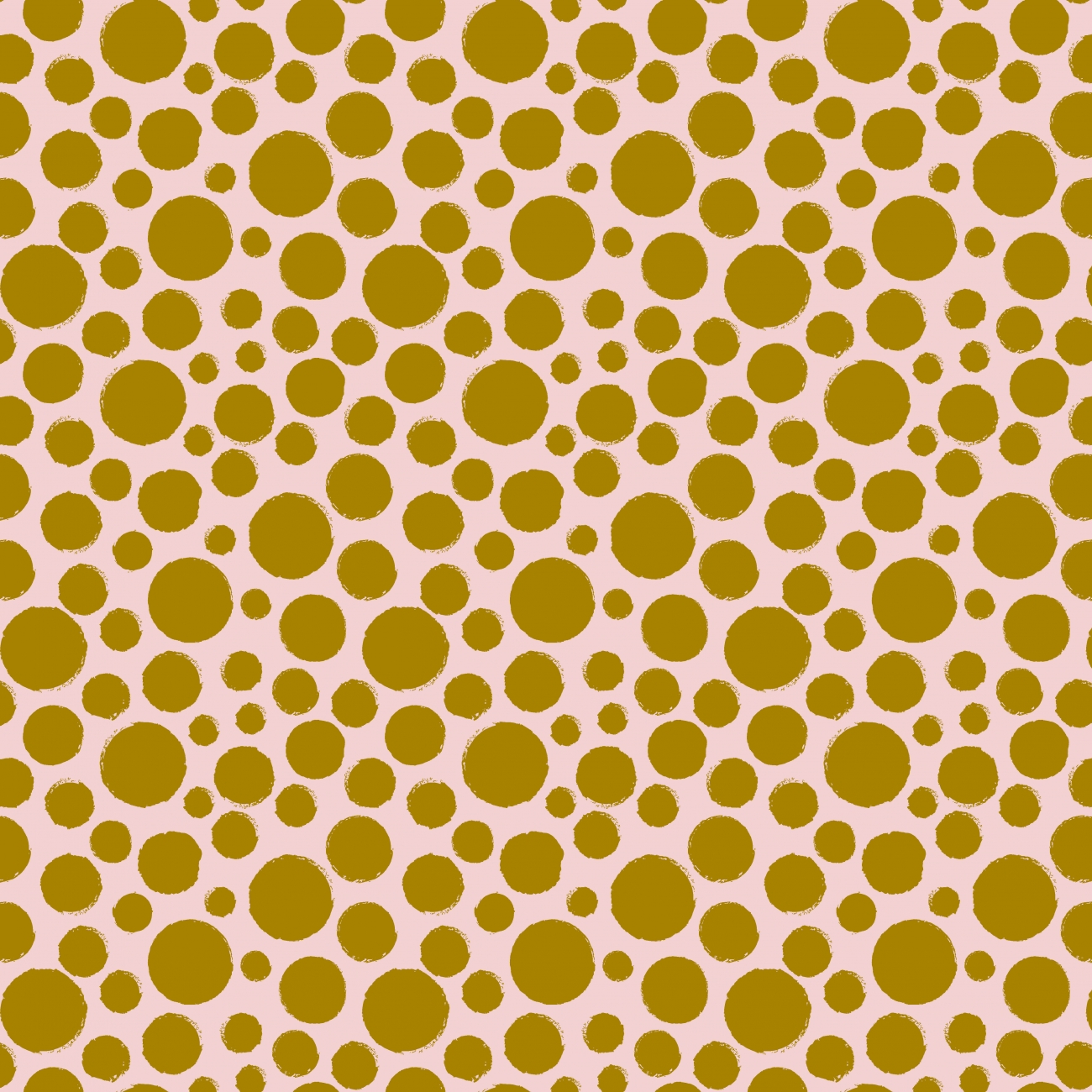 Baumwolle Popeline - Big Dots - Gold