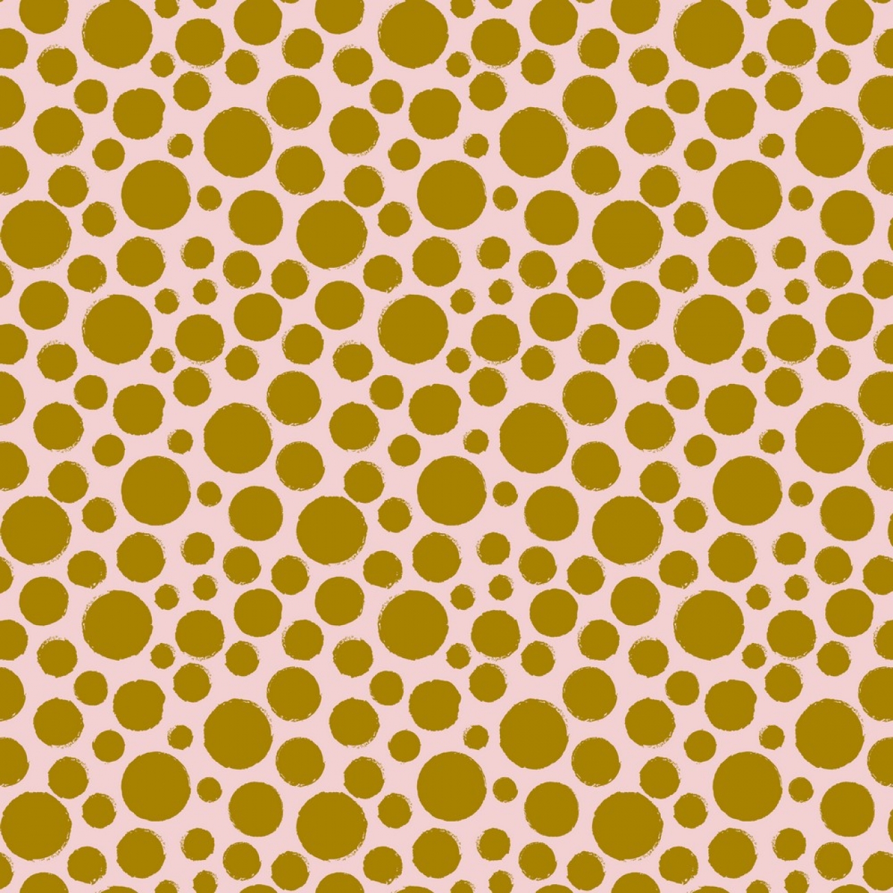 Baumwolle Popeline - Big Dots - Gold