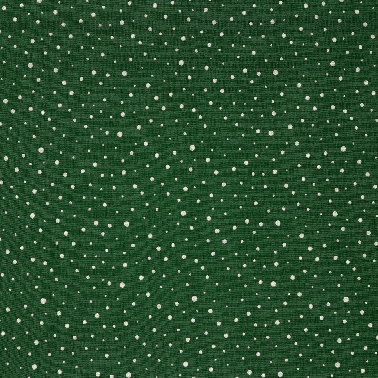 Baumwolle Popeline - Glitter Dots - Dunkelgrün