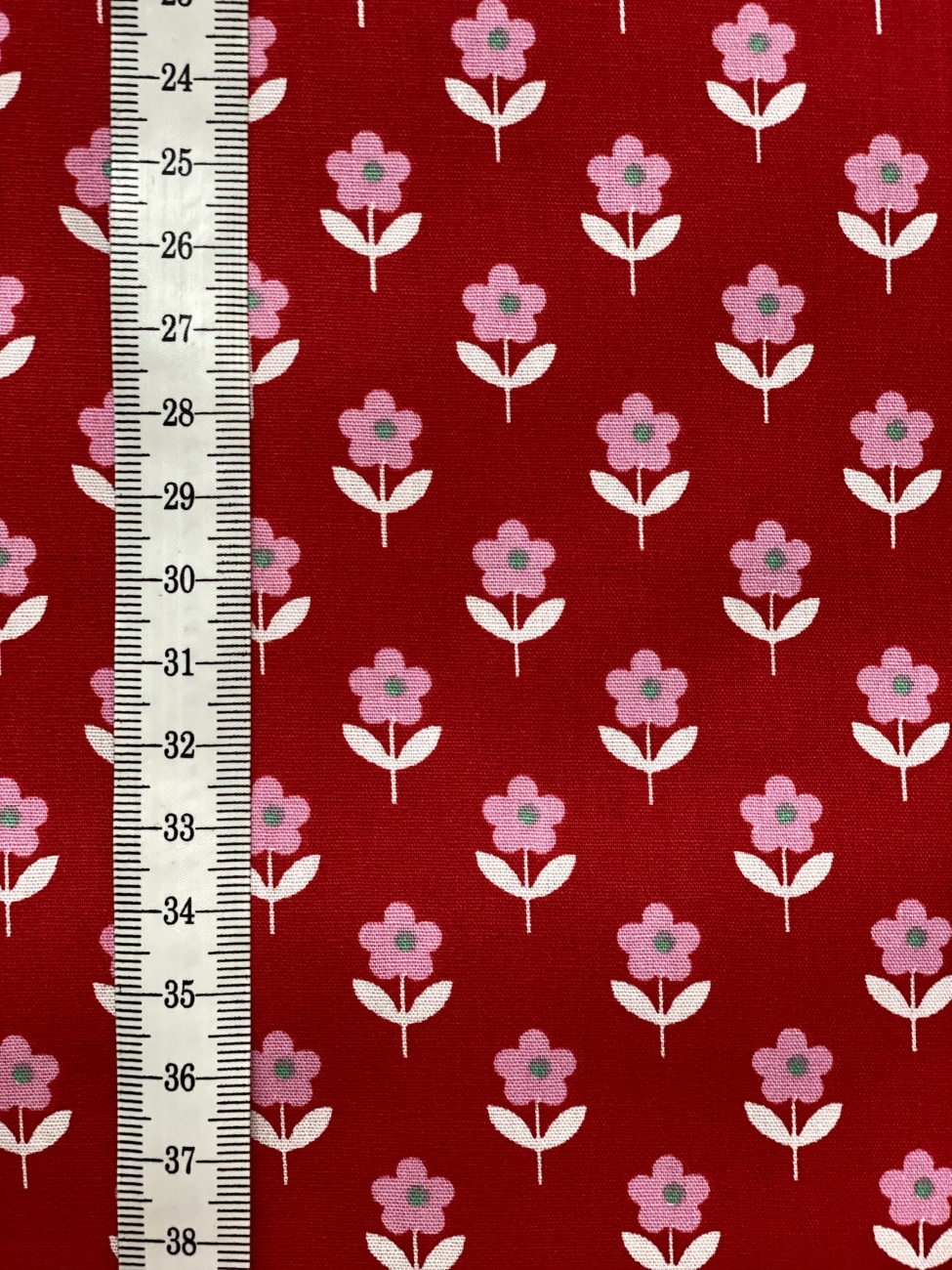 Baumwolle Fiona Hewitt - POPLIN - RASPBERRY FLOWER - Rot