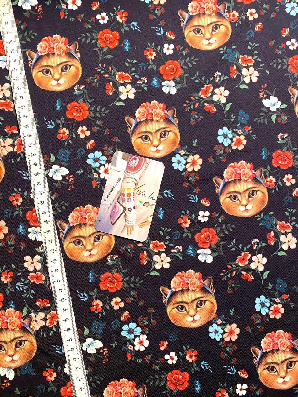 Jersey Digital Print - Boho Cat - Rapport