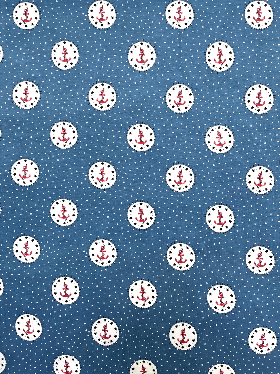 Jersey Anker Punkte - Blau