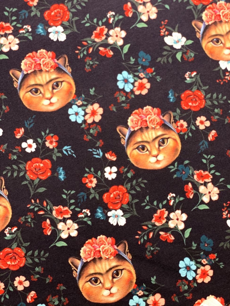 Jersey Digital Print - Boho Cat - Rapport