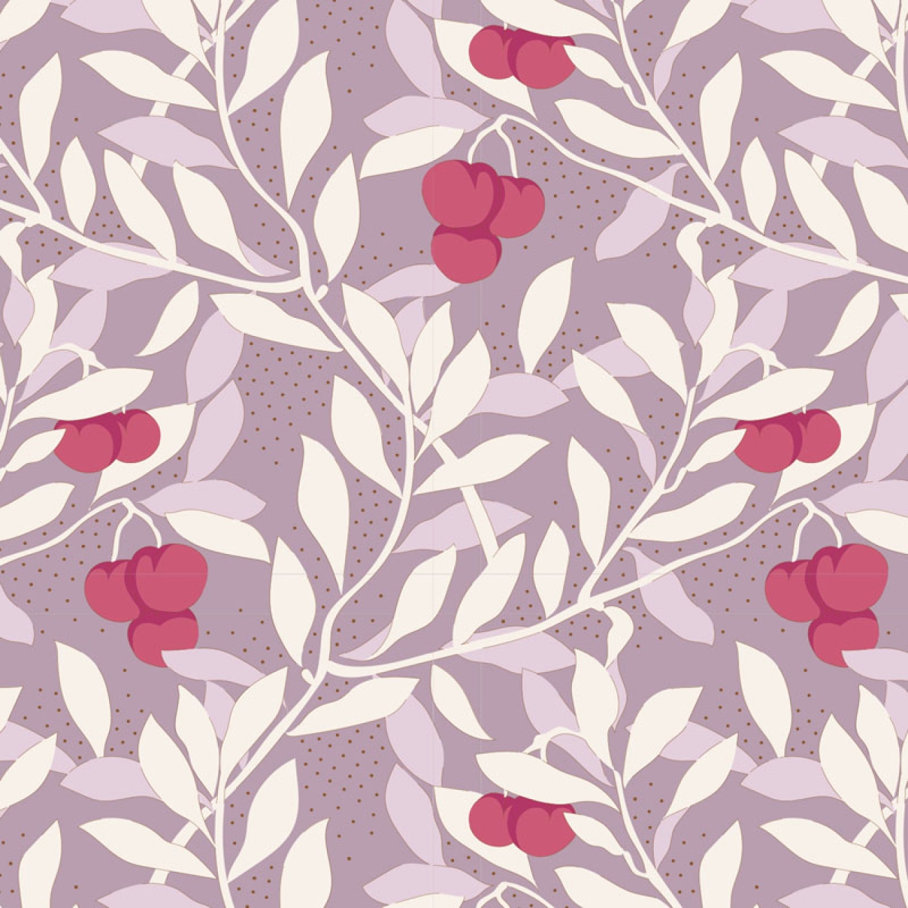 Tilda Patchwork Baumwolle - Maple Farm - Cherrybush Mauve