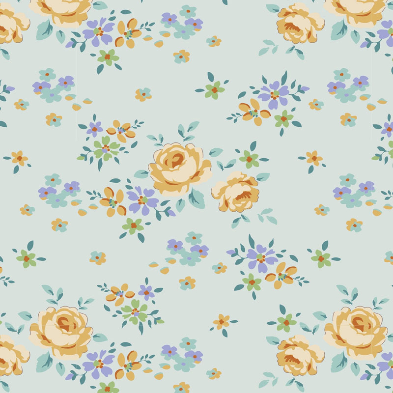 Tilda Patchwork Baumwolle - Maple Farm - Gracie Teal