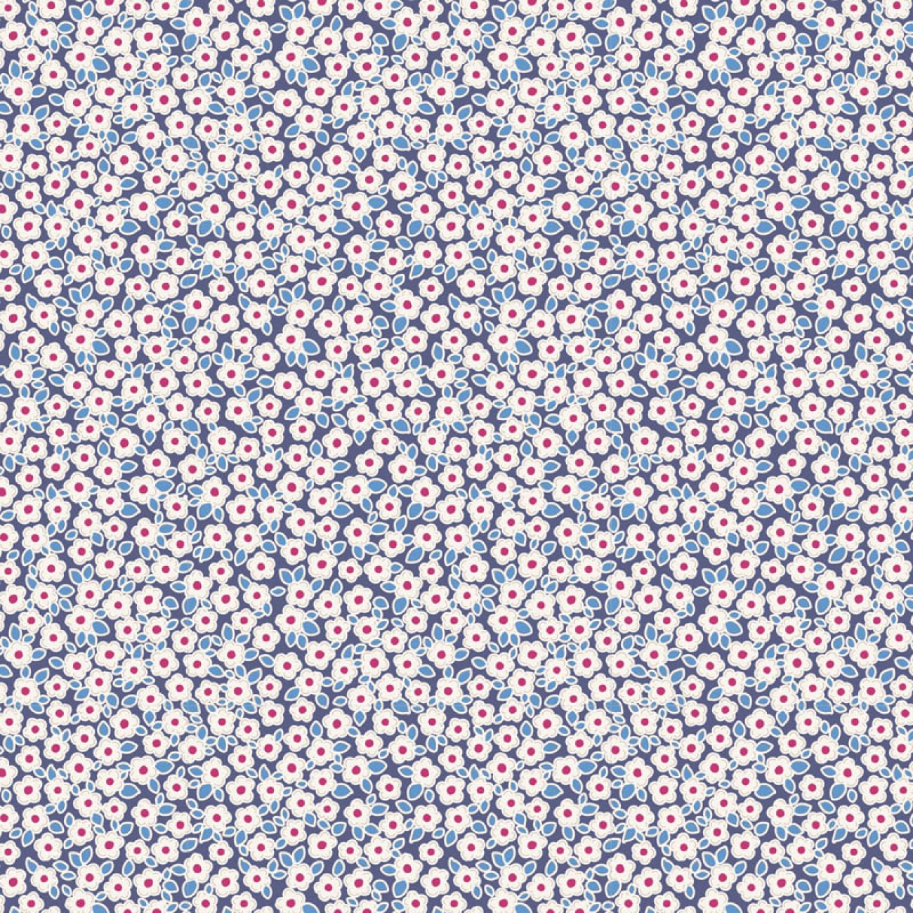 Tilda Patchwork Baumwolle - Woodland Carol Blue