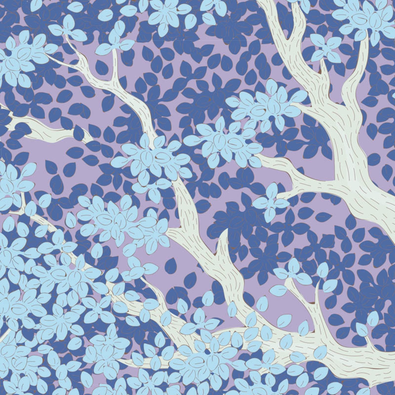 Tilda Patchwork Baumwolle - Woodland Juniper Blue