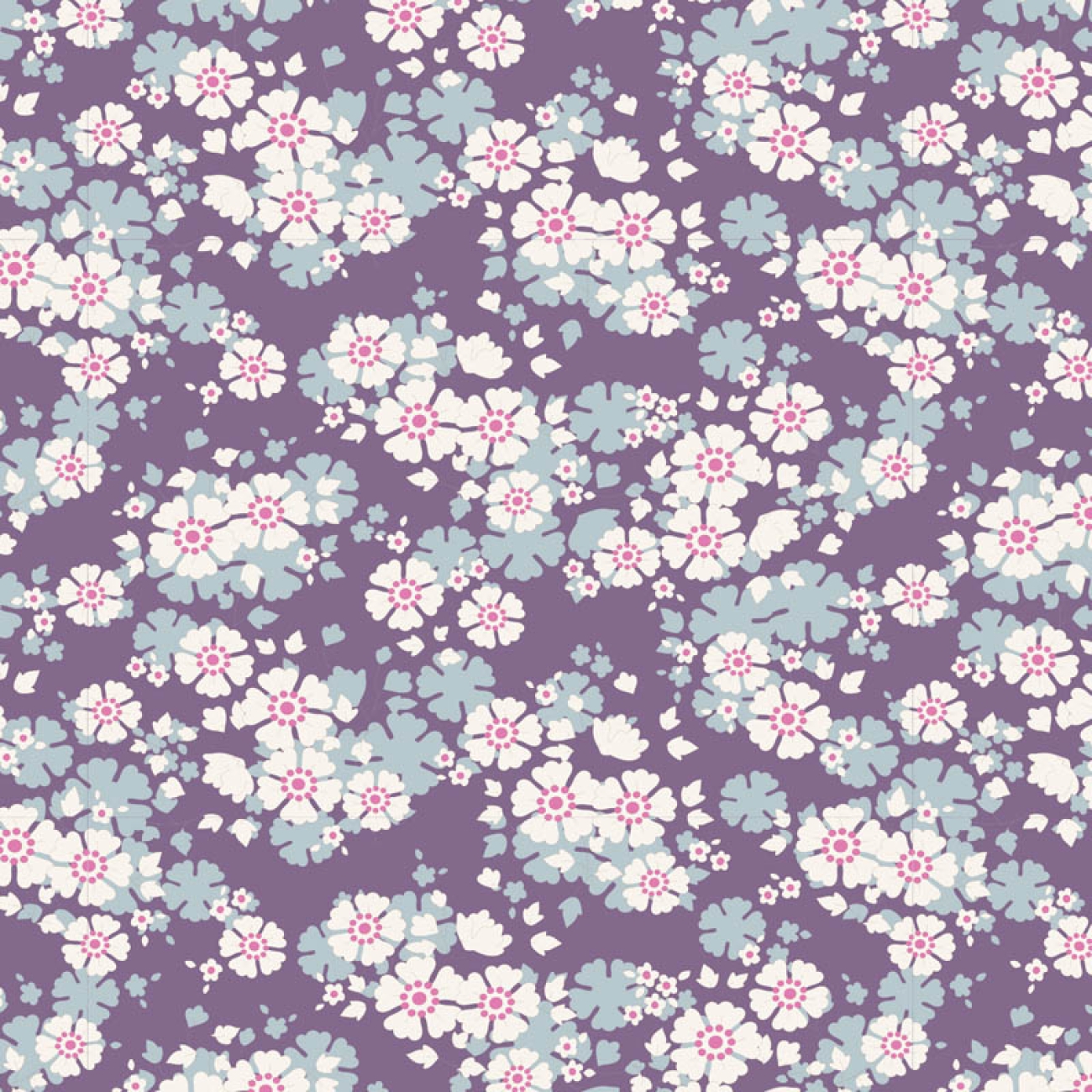 Tilda Patchwork Baumwolle - Woodland Aster Violet