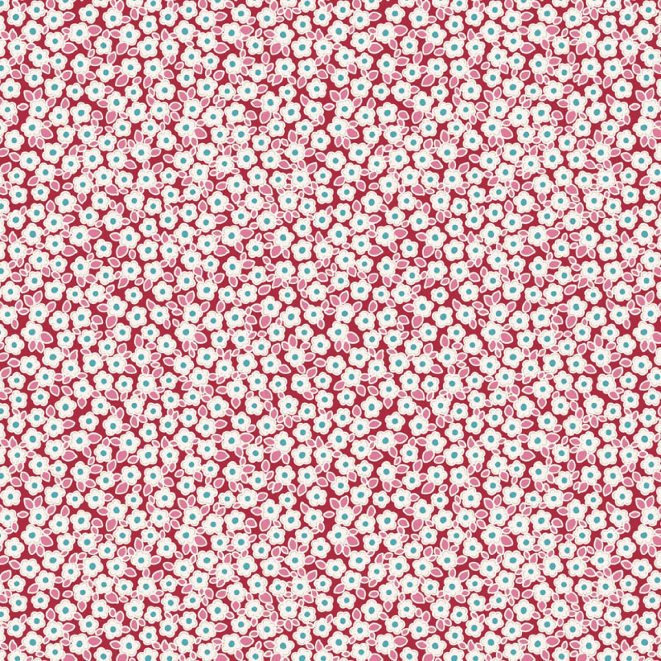 Tilda Patchwork Baumwolle - Woodland Carol Red