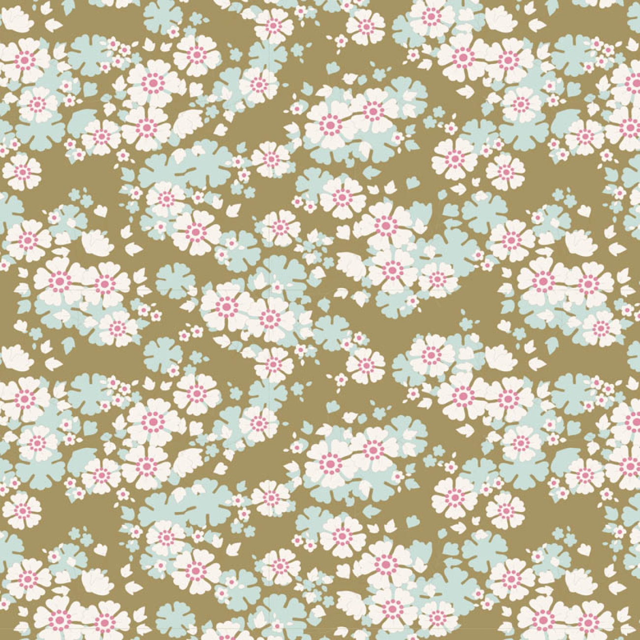 Tilda Patchwork Baumwolle - Woodland Aster Olive