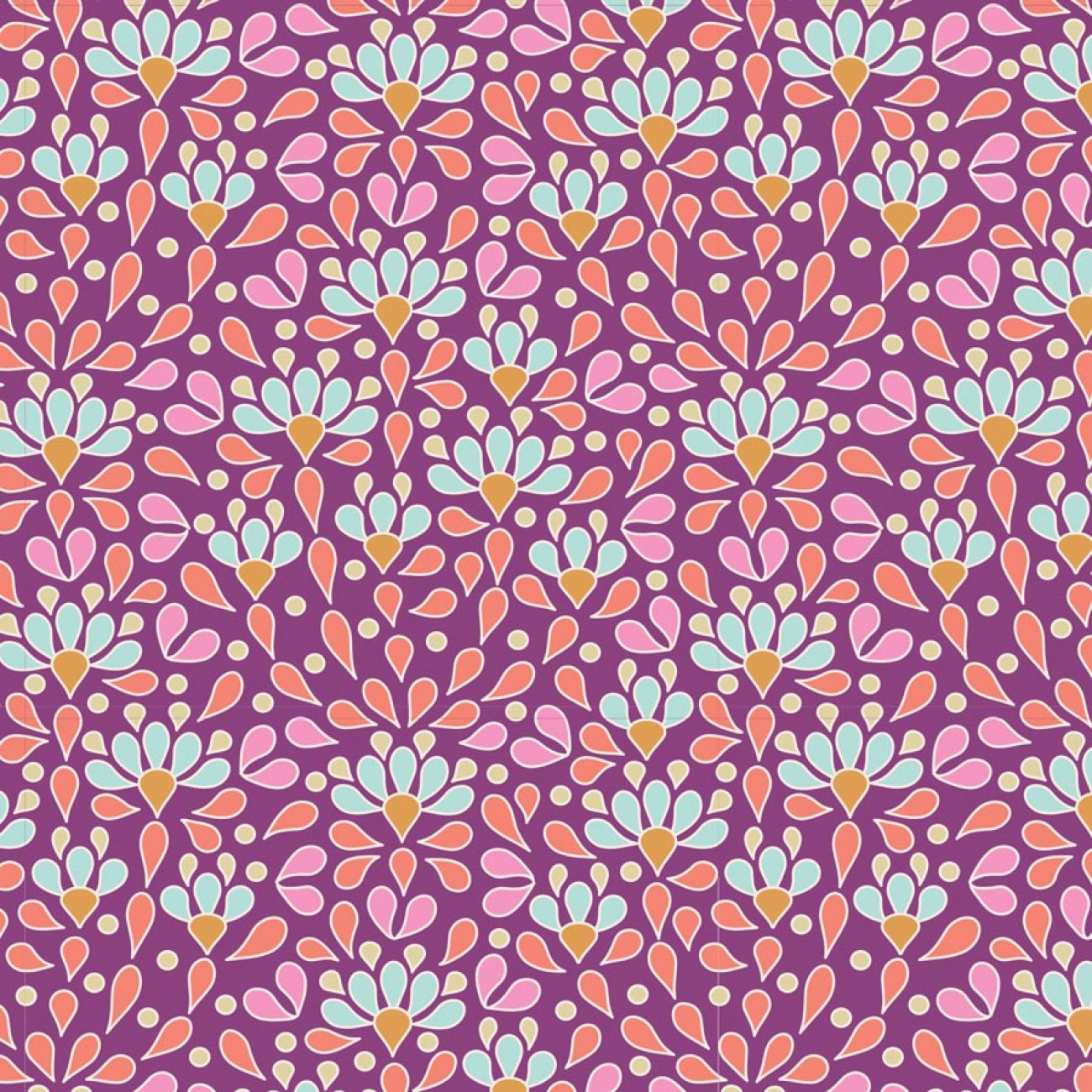 Tilda Patchwork Stoff Baumwolle - Cotton Beach - Sea Anemone Lilac
