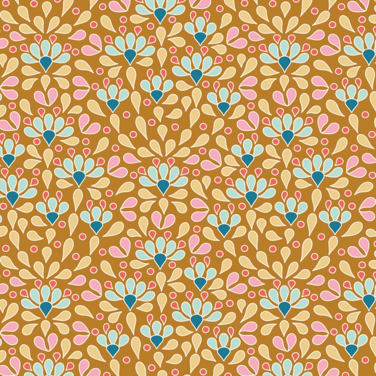 Tilda Patchwork Stoff Baumwolle - Cotton Beach - Sea Anemone Honey
