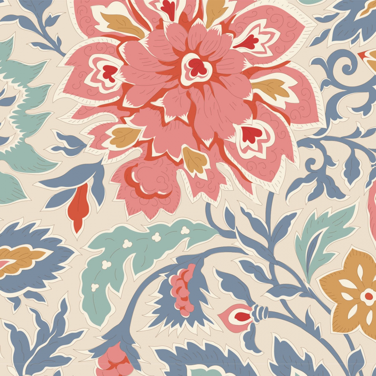 Tilda Patchwork Stoff Baumwolle - Windy Days Skyler Blue