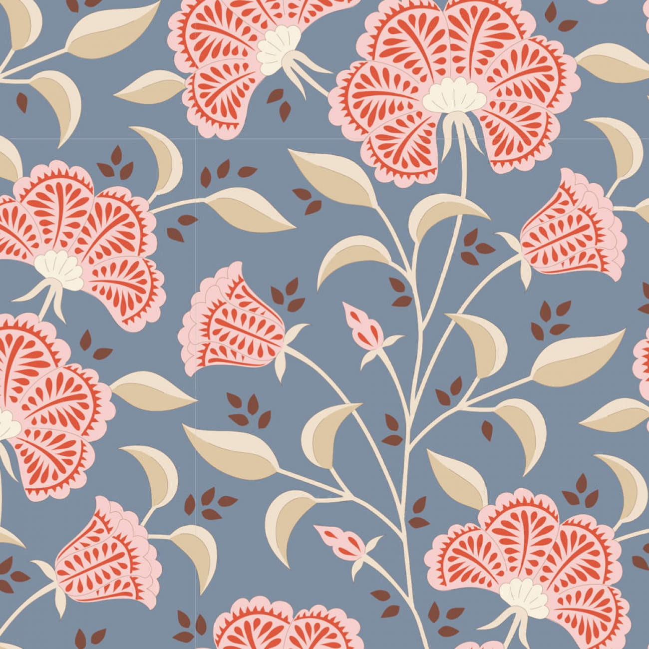 Tilda Patchwork Stoff Baumwolle - Windy Stormy Blue