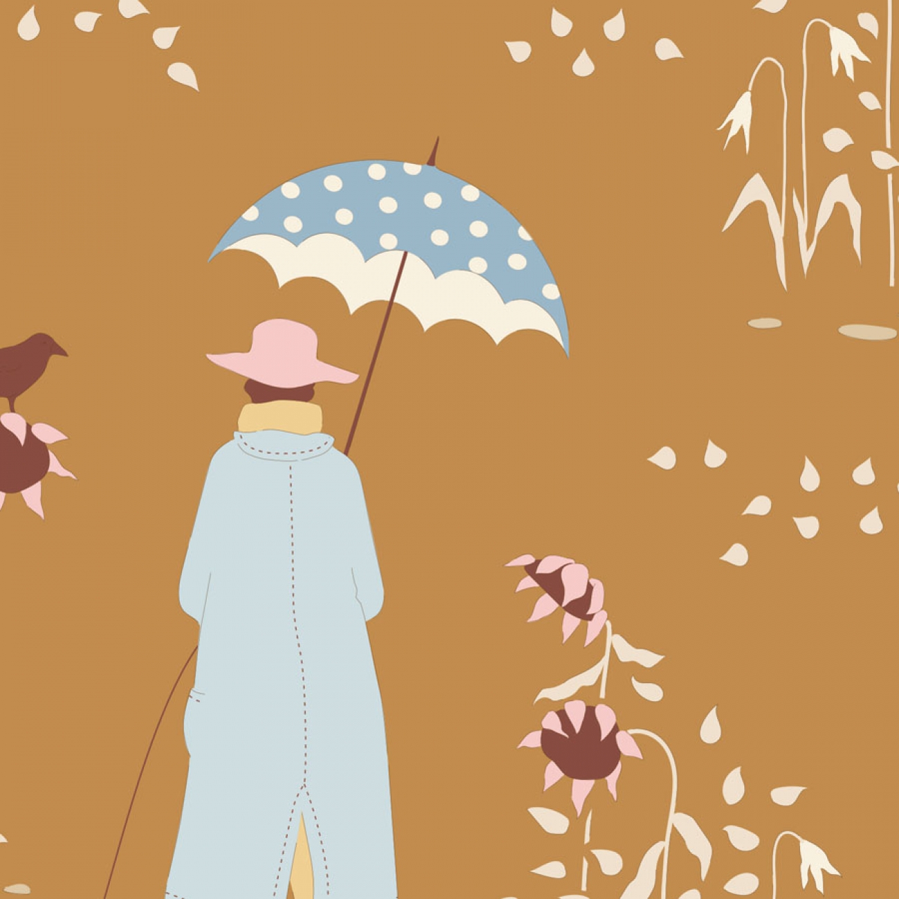 Tilda Patchwork Stoff Baumwolle - Windy Walk Camel