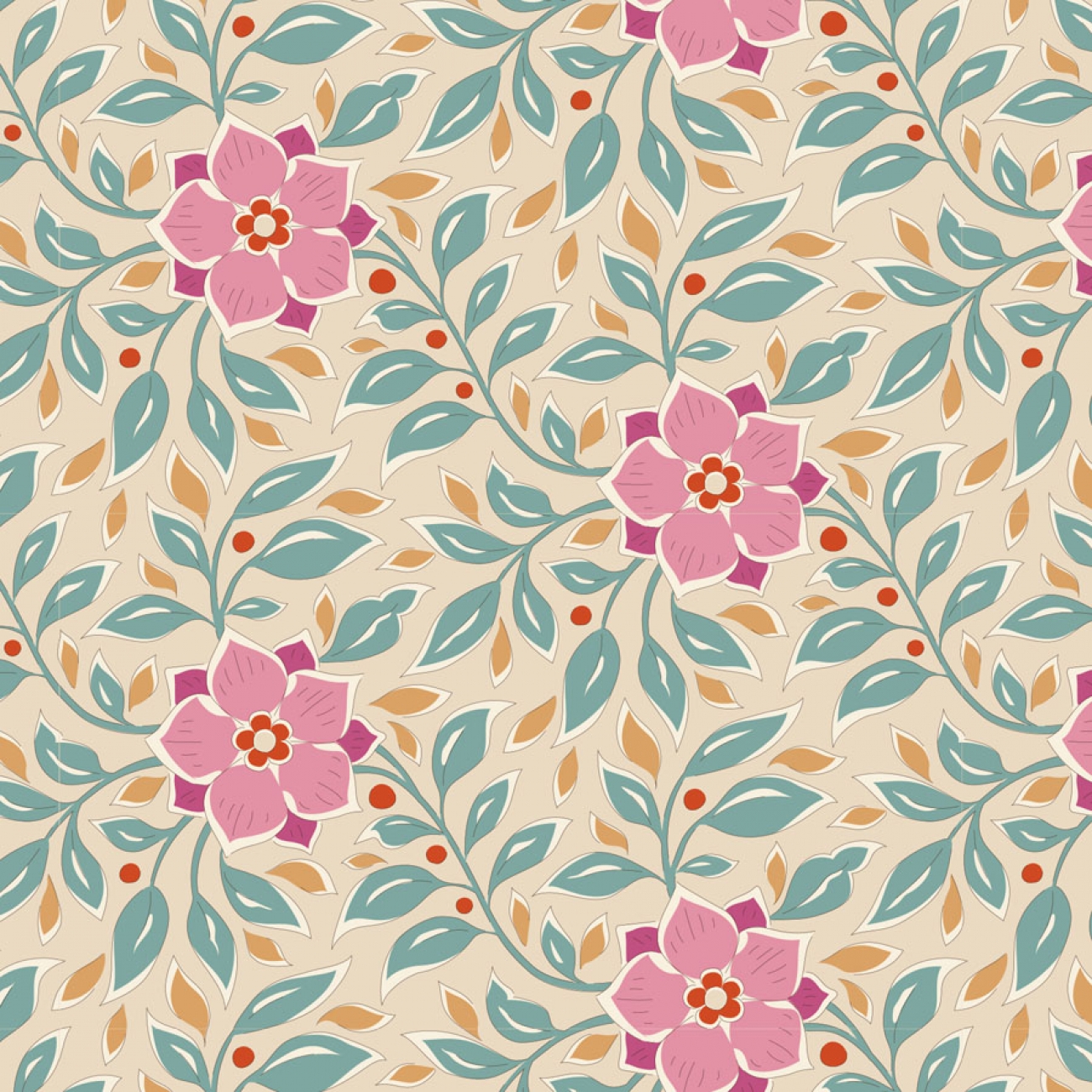 Tilda Patchwork Stoff Baumwolle - Windy Days Wendy Teal