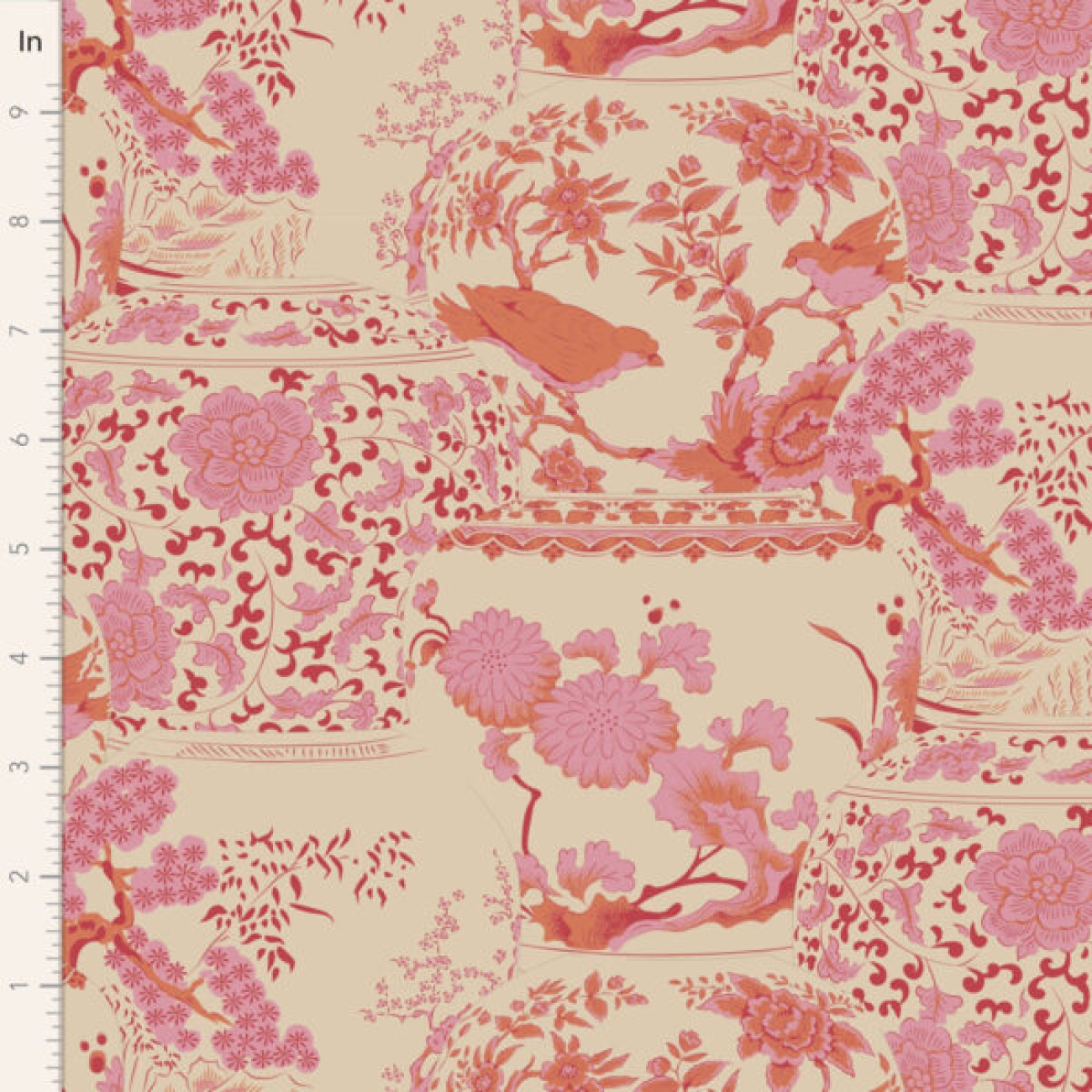 Tilda Patchwork Stoff Baumwolle - Chic Escape Vase Collection Pink