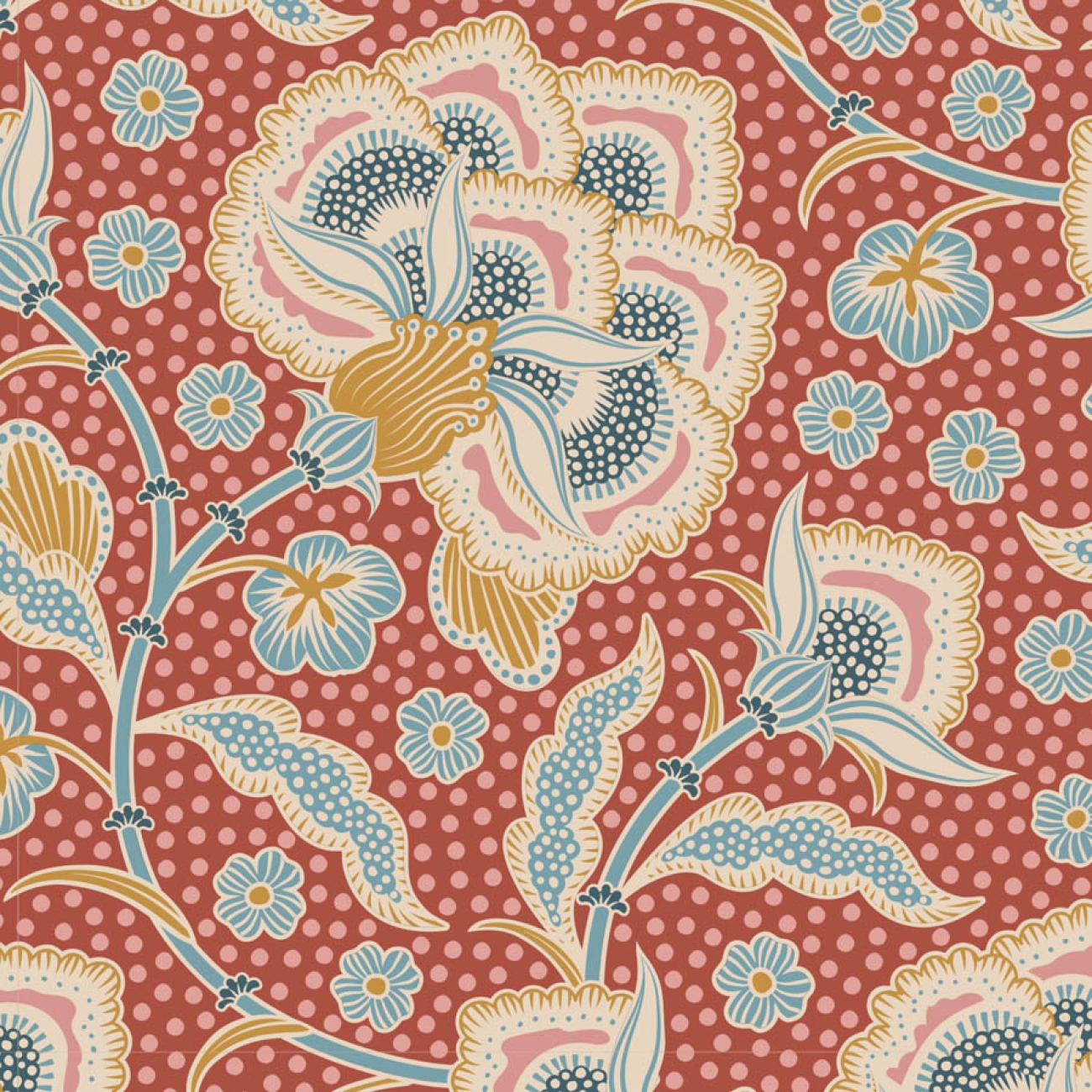Tilda Patchwork Stoff Baumwolle - Hometown - Eden Rust