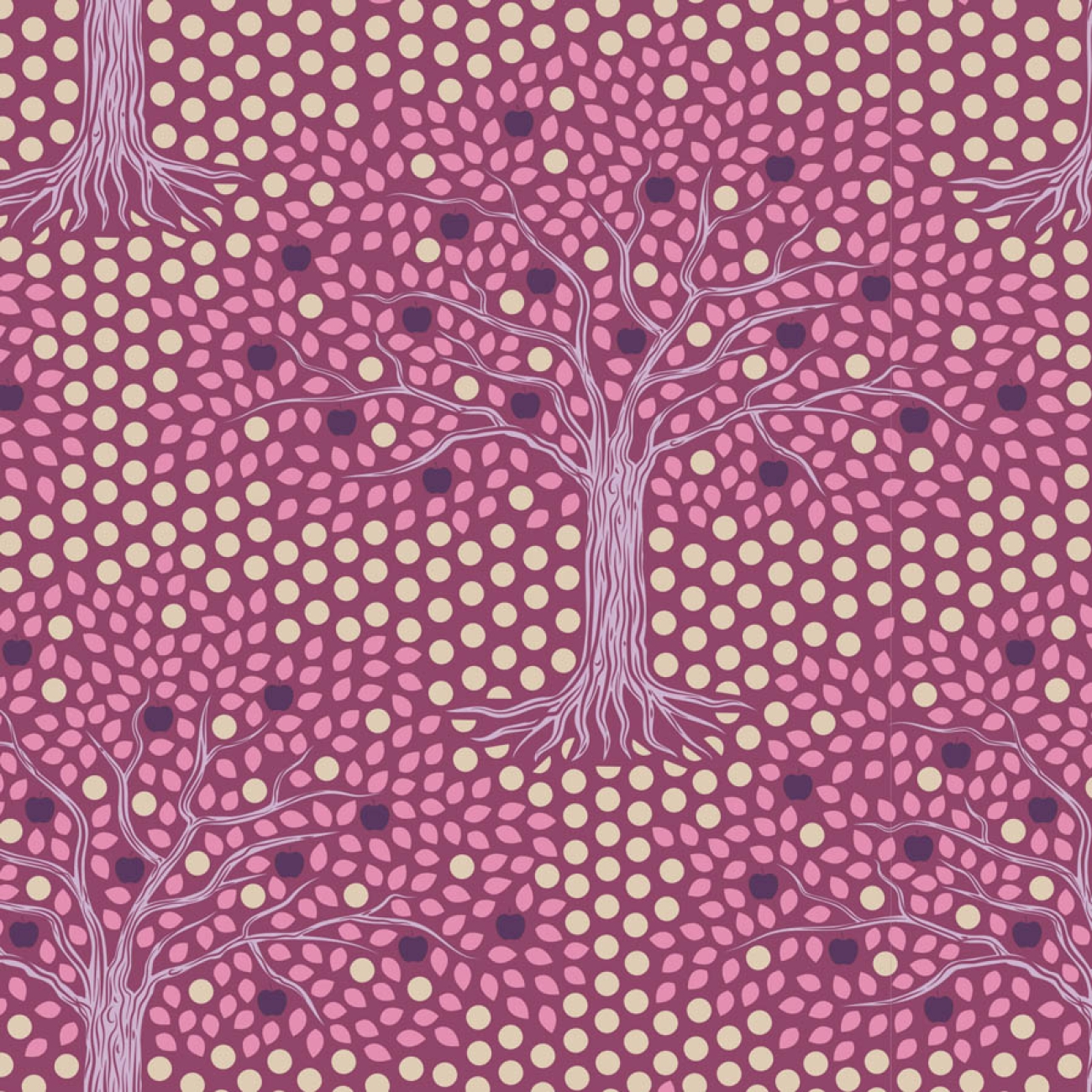 Tilda Patchwork Stoff Baumwolle - Hometown - Applegarden Plum