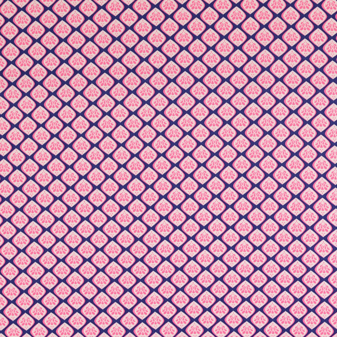 Baumwolle Köper - Rautenblume - Pink