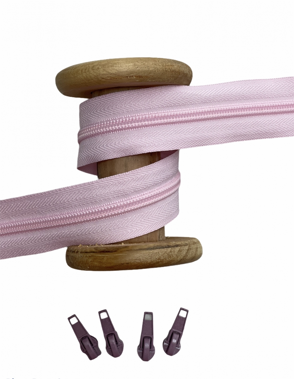 Endlosreißverschluss - Band 5 mm -  + 4 Zipper (Erikaviolett) - Rosa