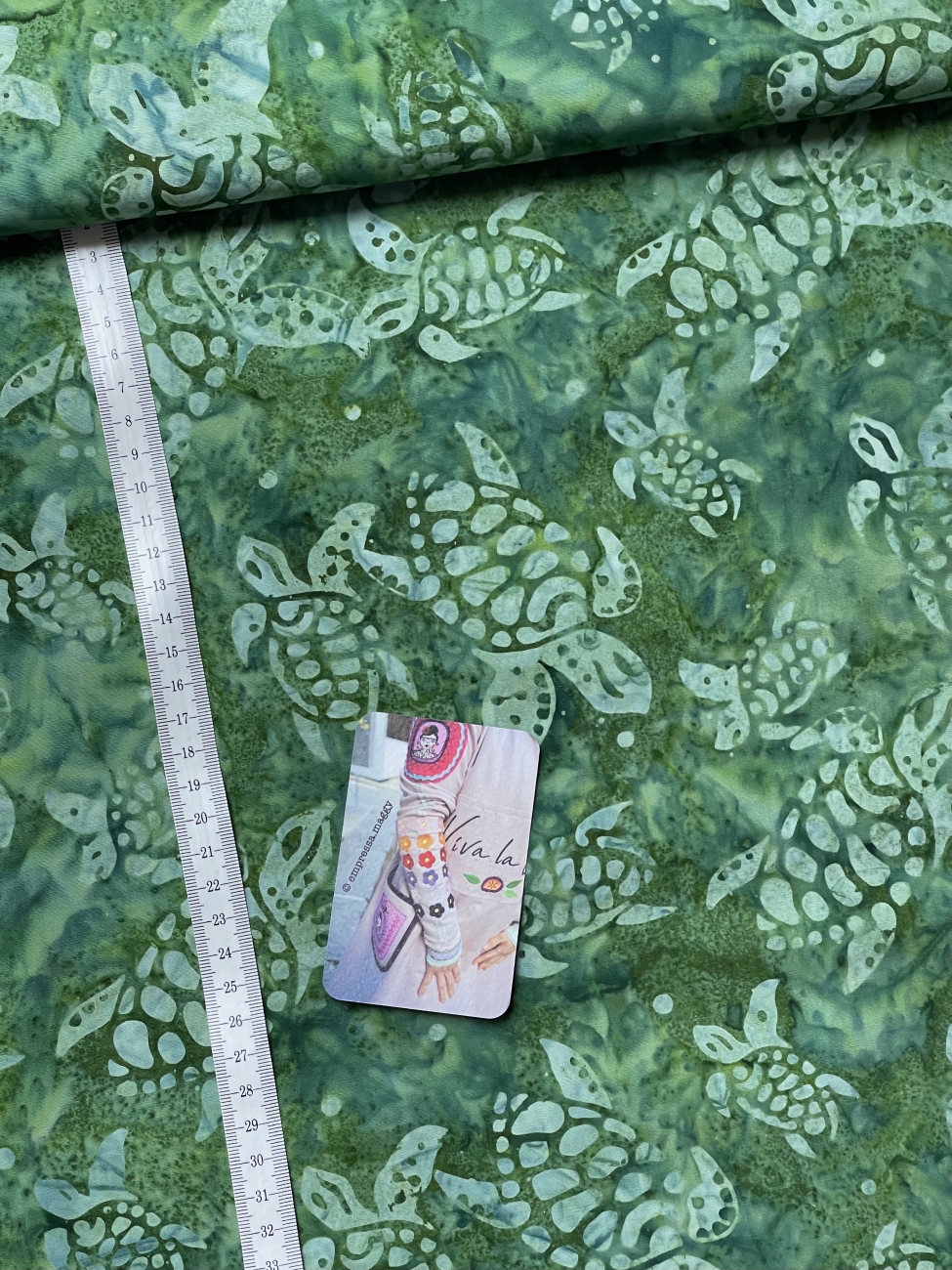 Baumwolle Patchwork - Batik - Turtles - Grün