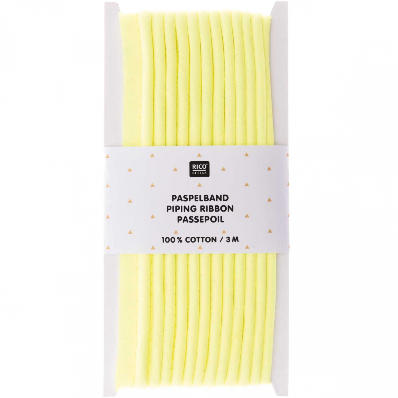 RICO DESIGN Paspelband  1CM X 3M - Neongelb