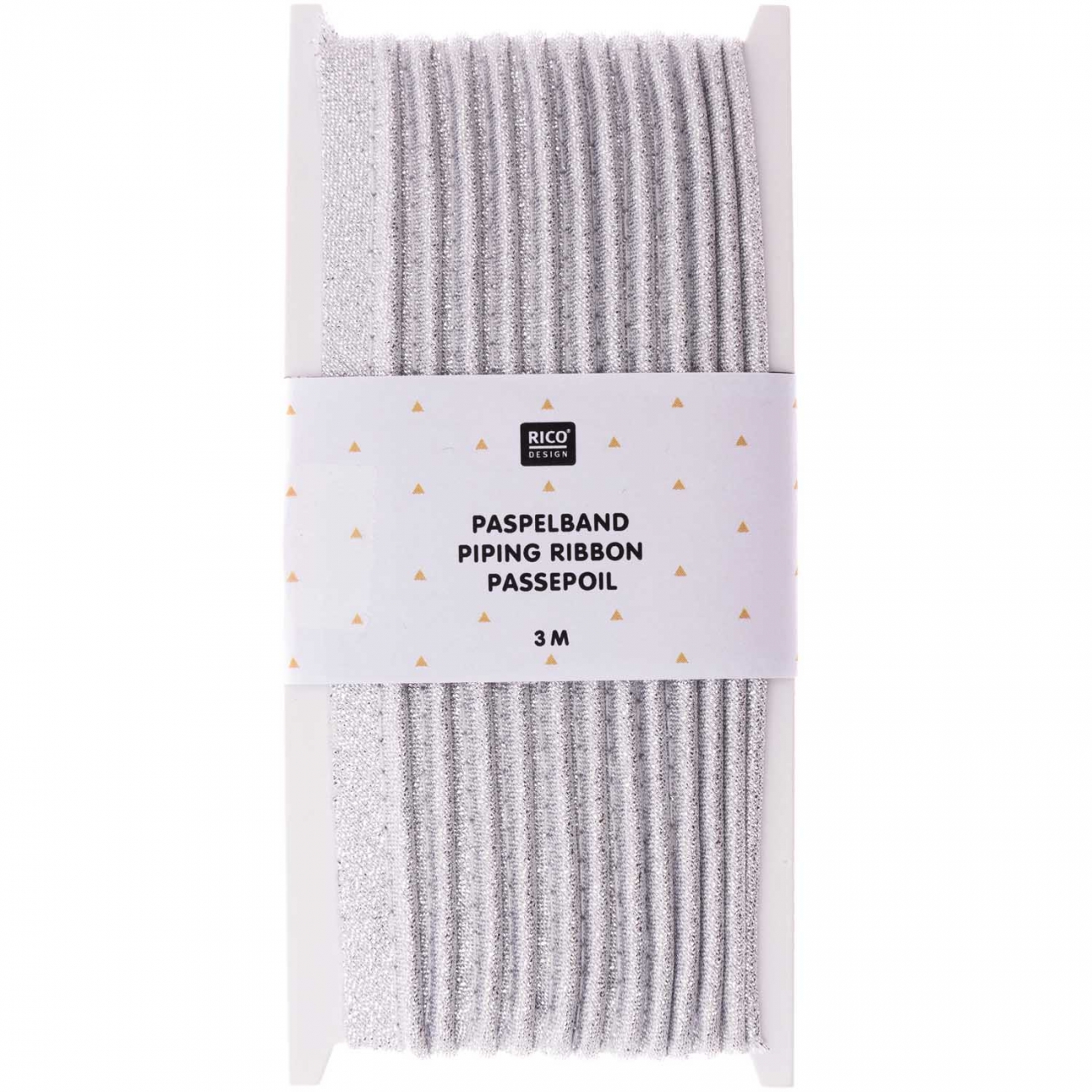 RICO DESIGN Paspelband  1CM X 3M - Silber