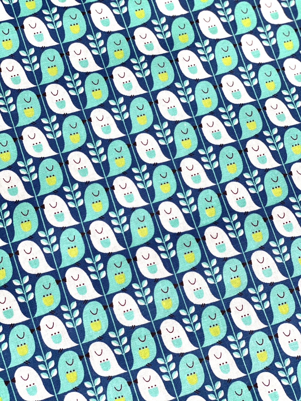 Mees&Mees für Kokka - Canvas - Cute Birds - Mint