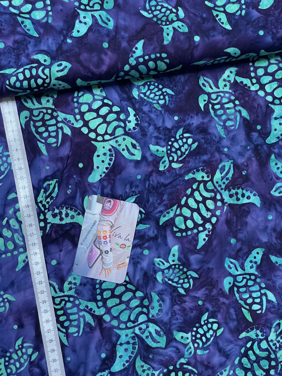 Baumwolle Patchwork - Batik - Turtles - Lila