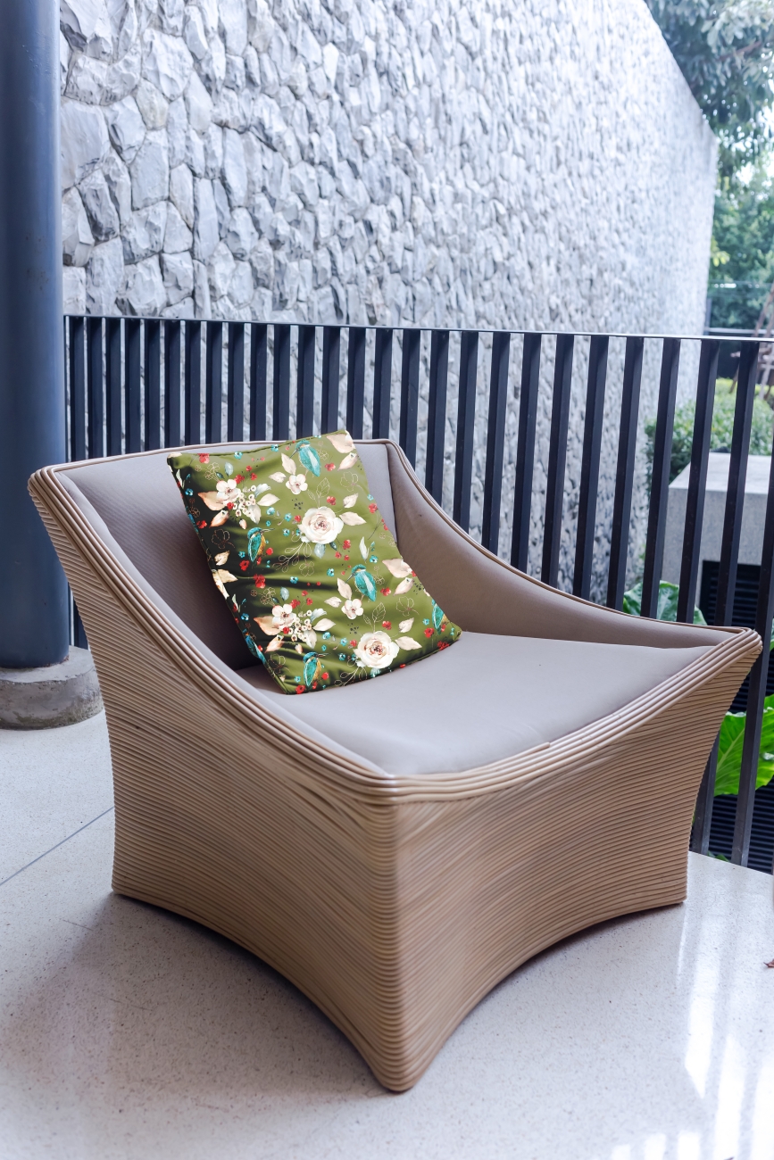 Baumwolle Webware - Eisvogel Blumen by Klaranähta - Blau