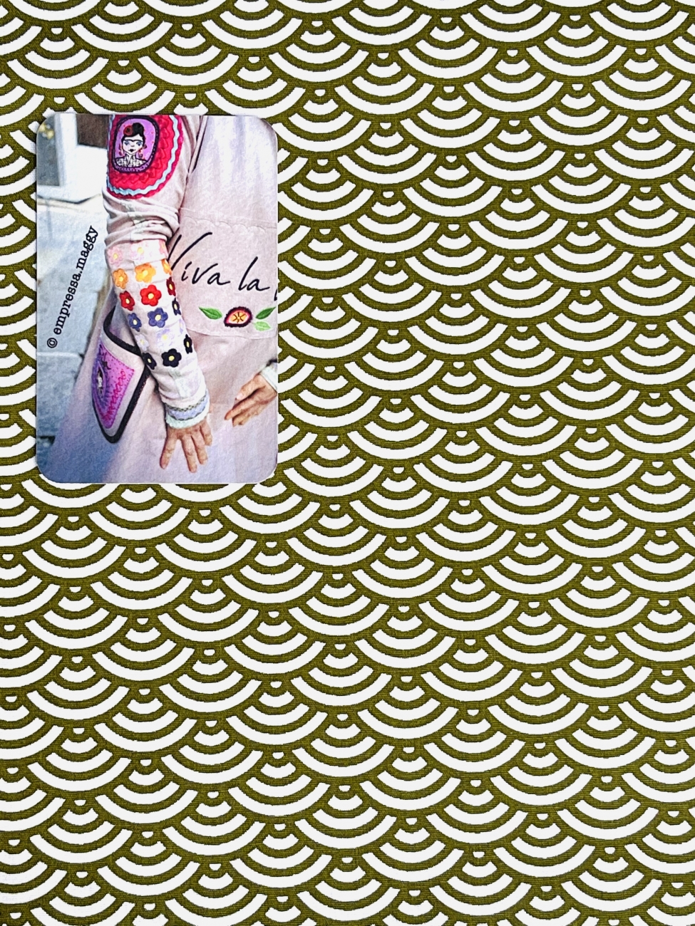 Baumwolle Swafing - Muscheln - Olivgrün