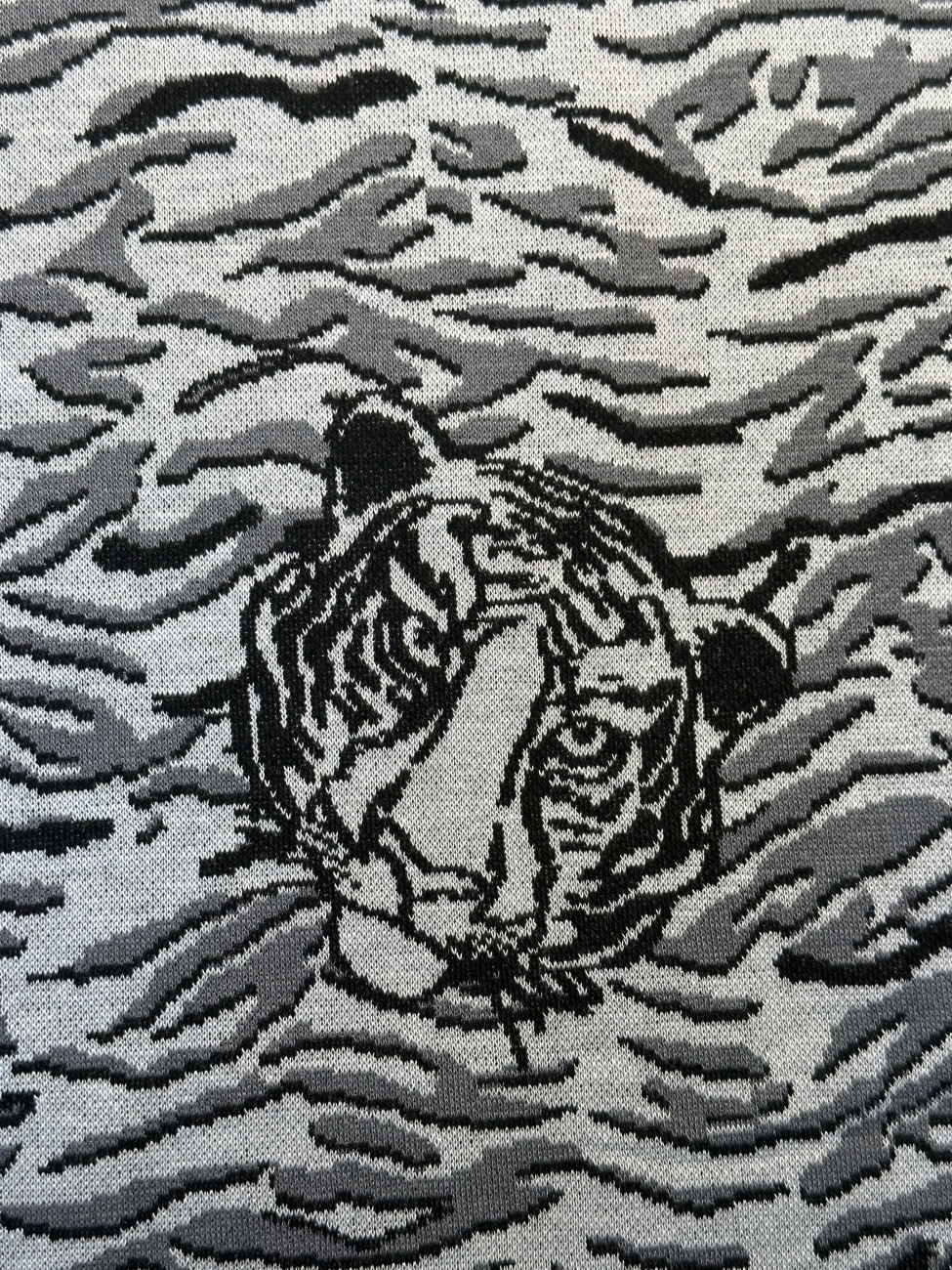 Jacquard - Jersey Swafing - Safari - Tiger Schwarz/Grau