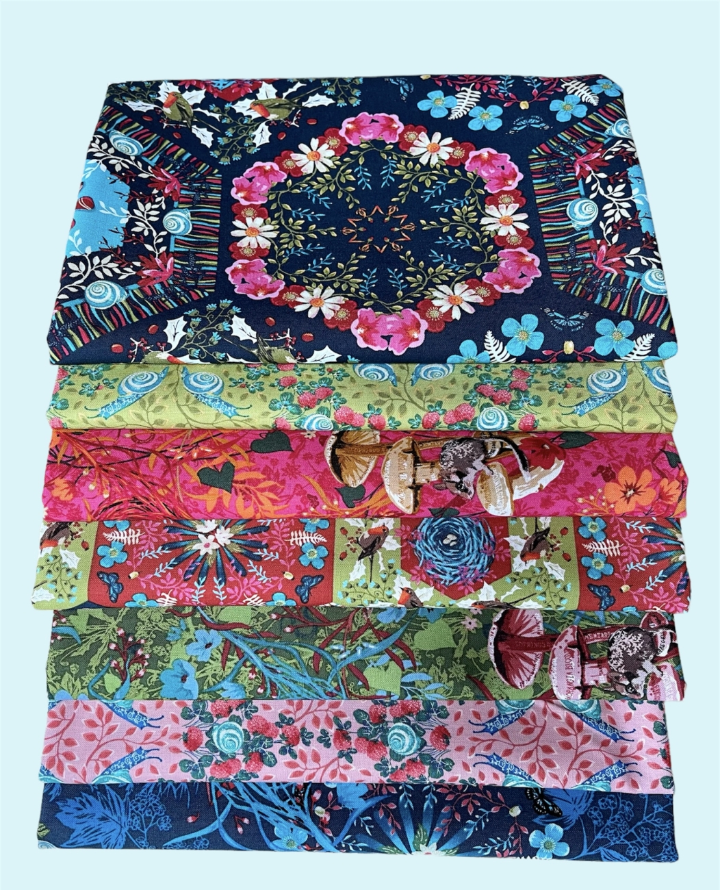 Baumwolle Patchwork - Odile Bailloeul - Land Art 2 - Halbe Meter Zuschnitte - 7 Meter