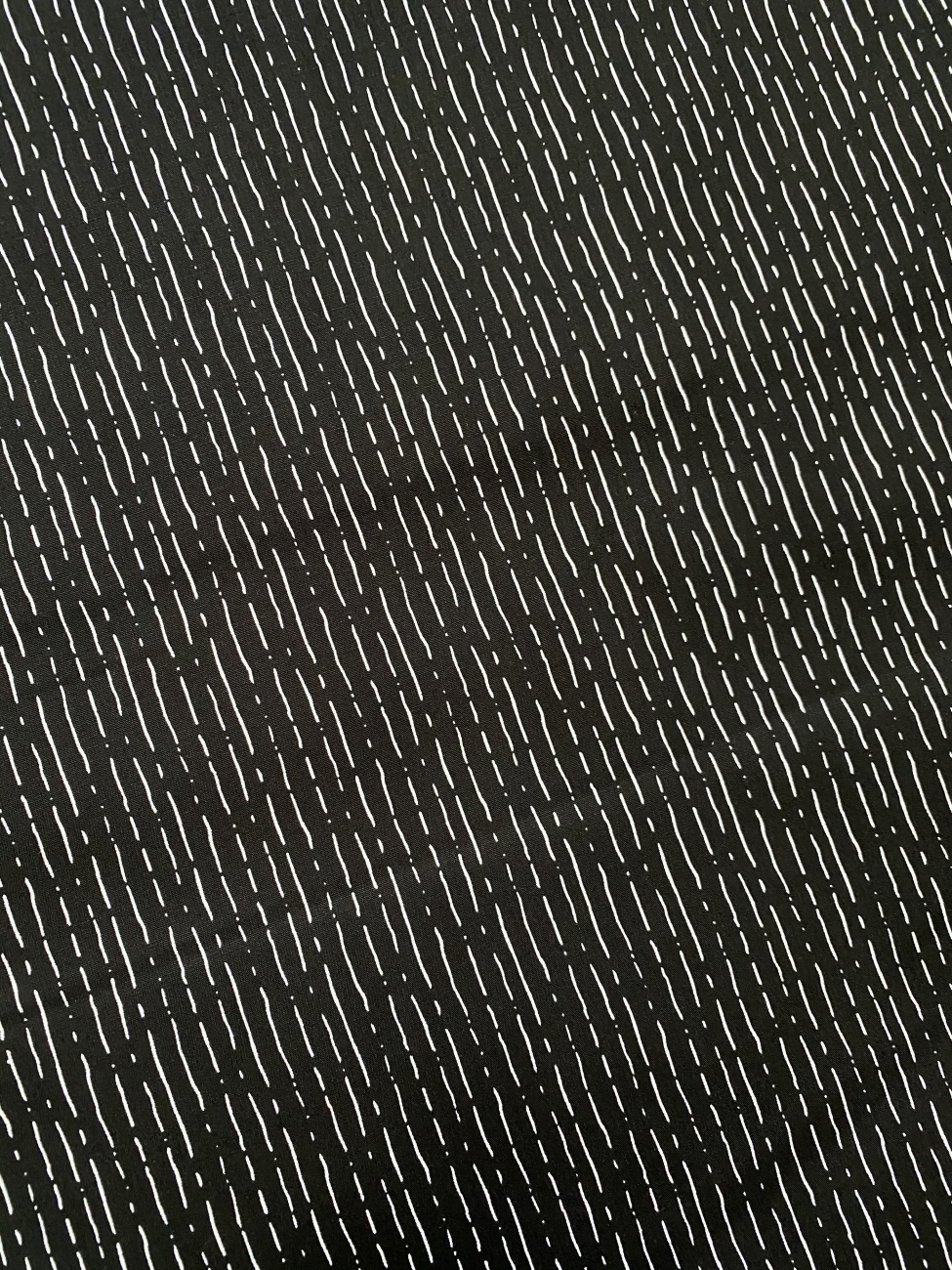 Baumwolle Popeline - Irregular Stripes - Schwarz