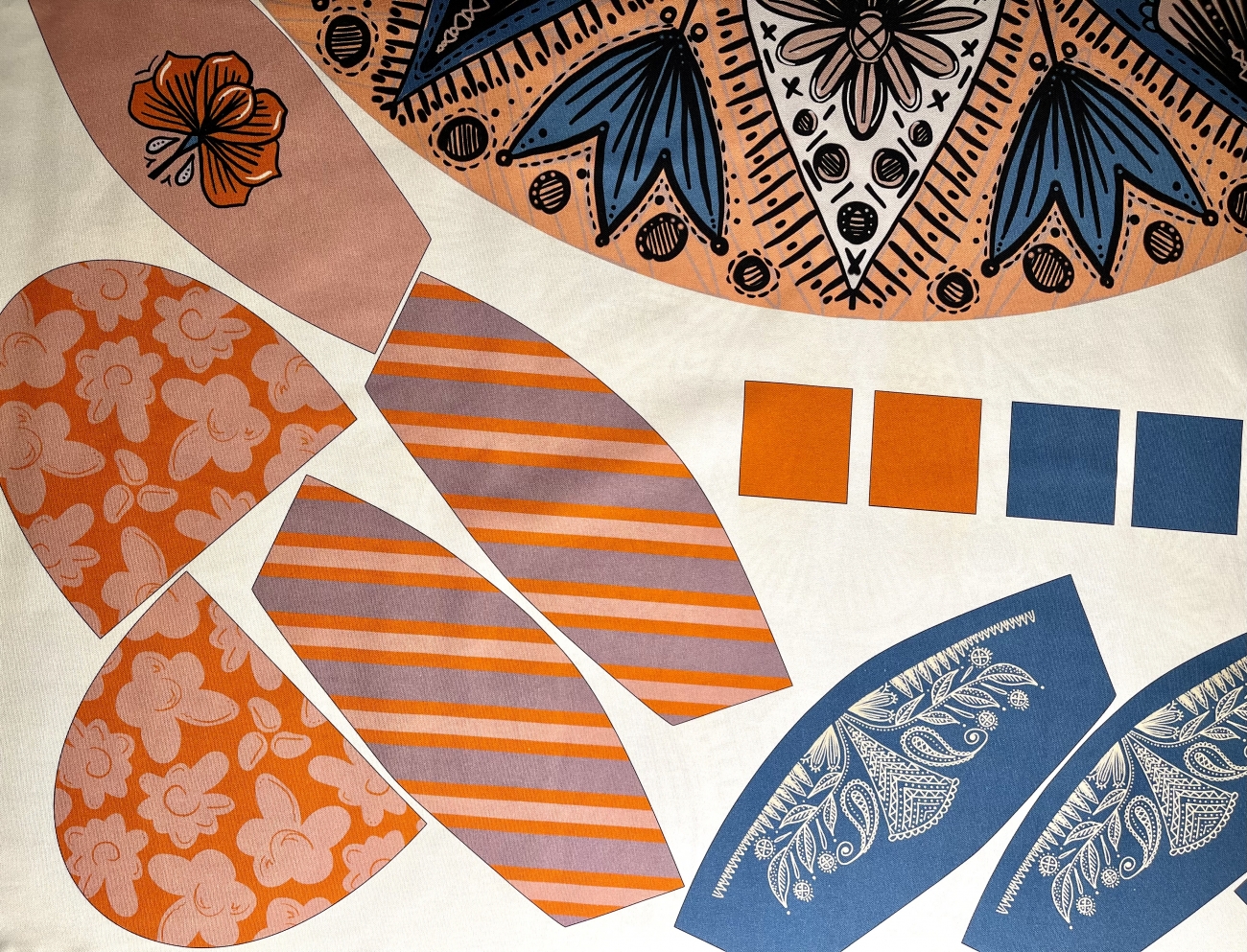 Canvas Swafing - Love by Cherry Picking - Botties-Panel - Apricot - ca.109cm