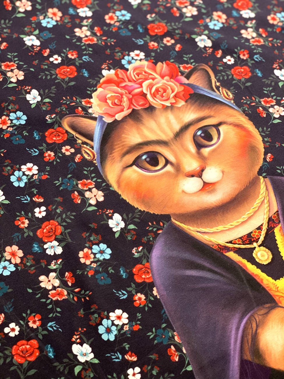 Jersey Digital Print - Boho Cat - Rapport