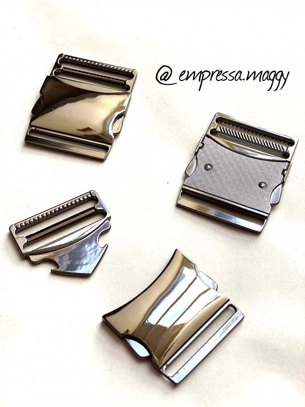 Metall Steckschnalle 40 mm (Anthrazit)