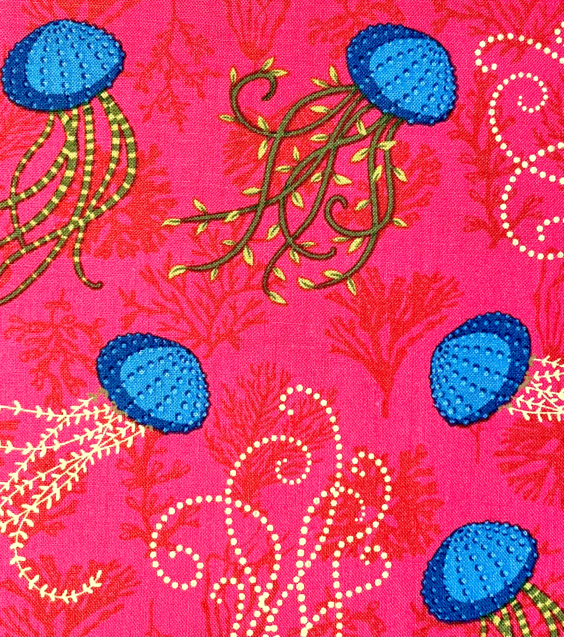 Baumwolle Patchwork - Odile Bailloeul - Aquatic - Pink