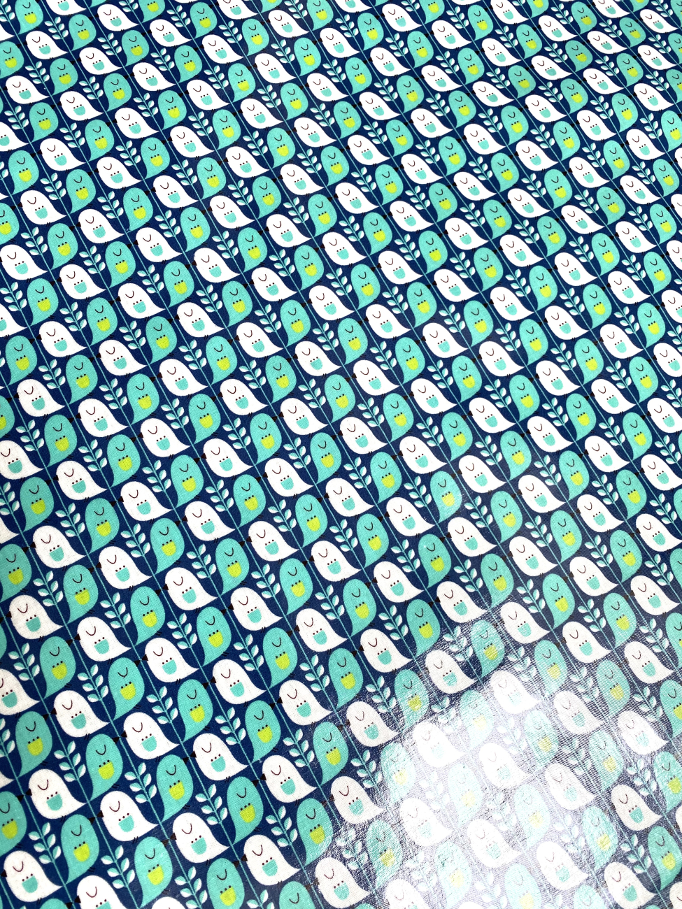 Mees&Mees für Kokka - Wachstuch - Cute Bird - Mint