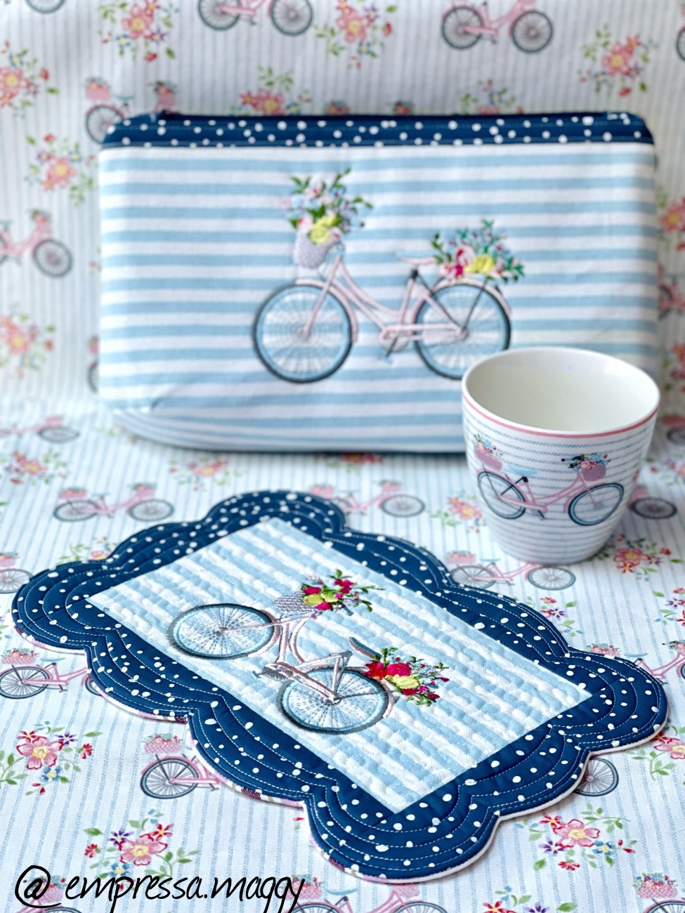 Täschchen Fahrrad - Hellblau