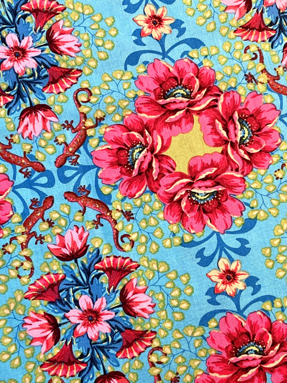 Baumwolle Patchwork - Odile Bailloeul - Gecko - Turquoise