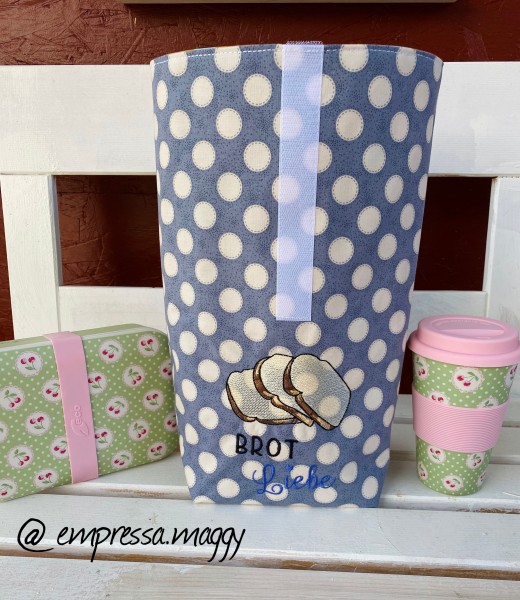 Lunchbag - L - Brot Liebe - Blau