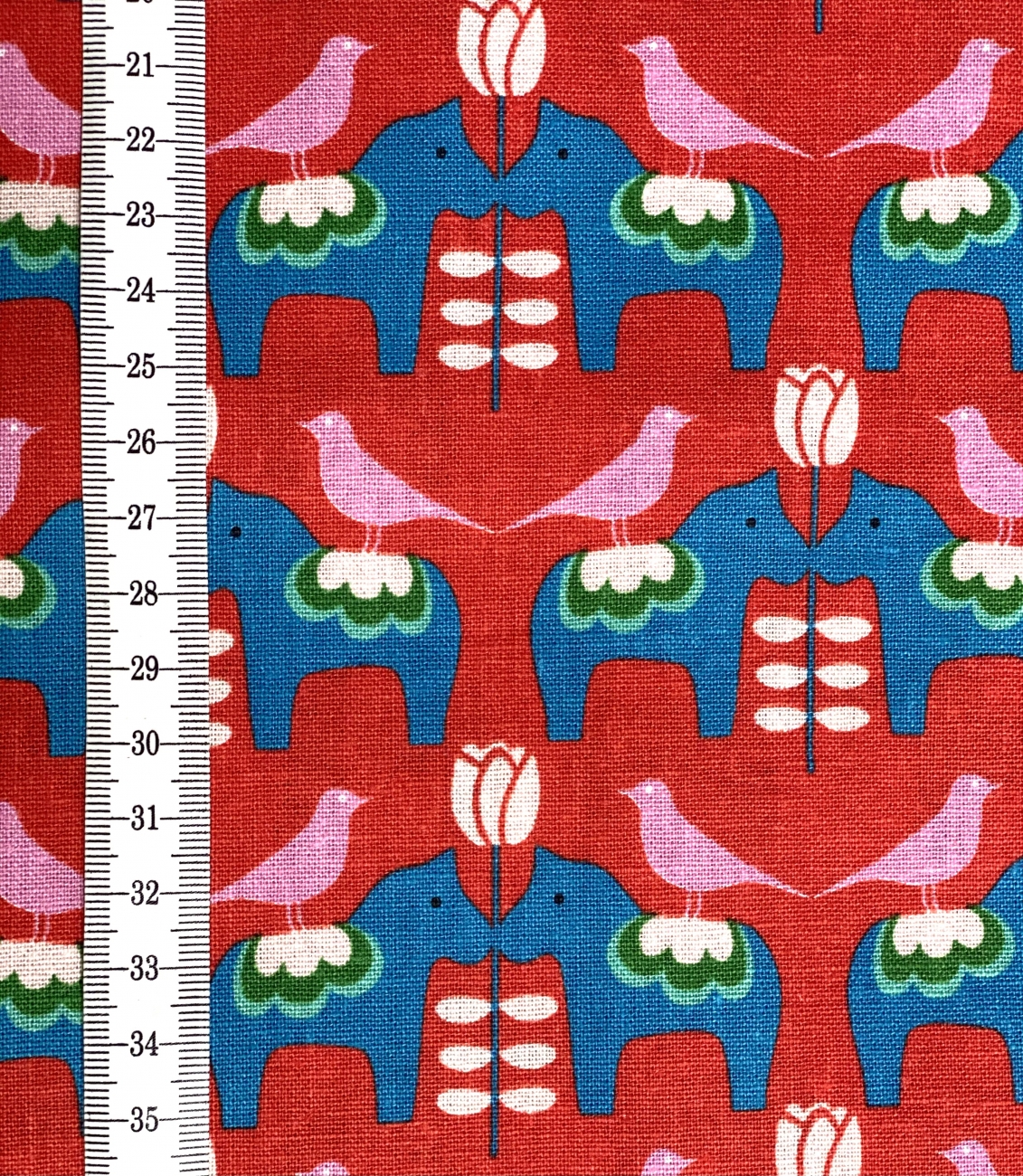 Mees&Mees für Kokka - Canvas - Dala Love - Rot