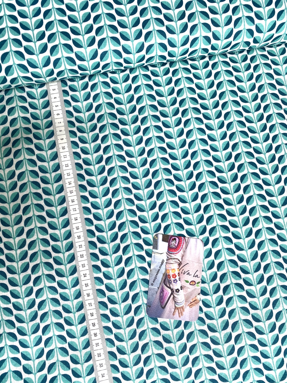 Mees&Mees für Kokka - Canvas - Lovely Leaves - Mint